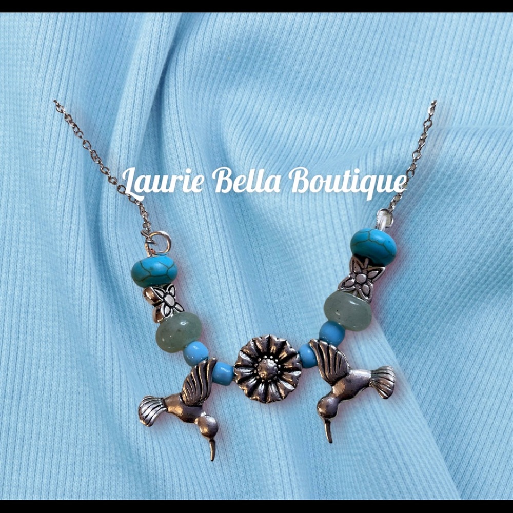 Hummingbird And Flowers Set